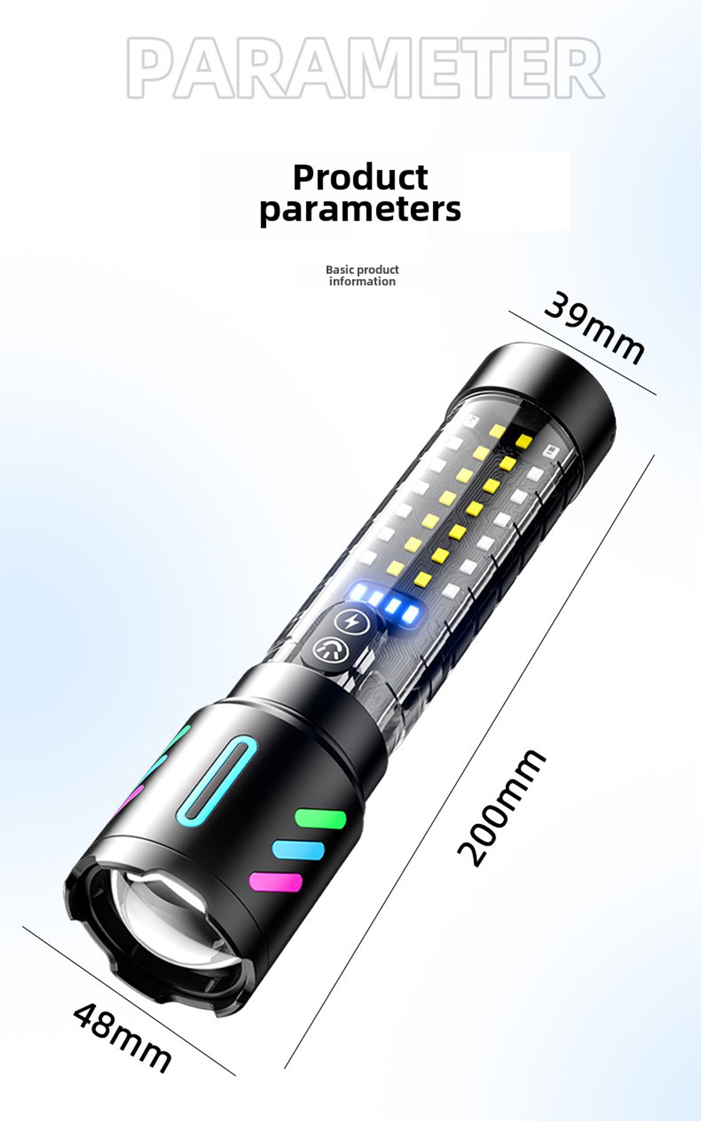 Rechargeable Flashlights High Lumens, 2,000,000 Lumens Handheld LED Flashlight 5 Modes, Zoomable, IPX6 Waterproof Powerful Tactical Flashlight for Emergencies, Camping, Hiking (Car519N)