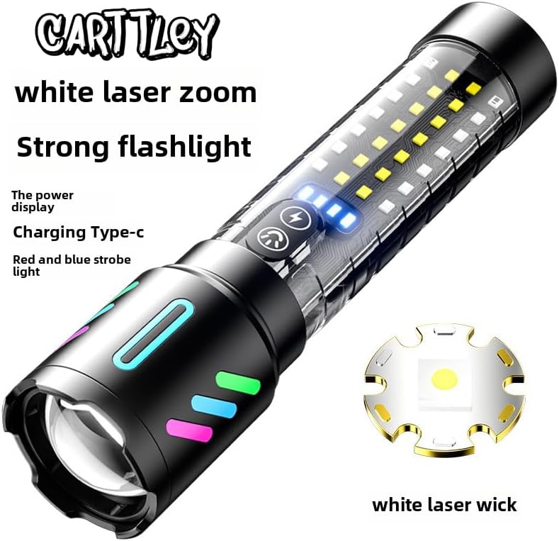 Rechargeable Flashlights High Lumens, 2,000,000 Lumens Handheld LED Flashlight 5 Modes, Zoomable, IPX6 Waterproof Powerful Tactical Flashlight for Emergencies, Camping, Hiking (Car519N)